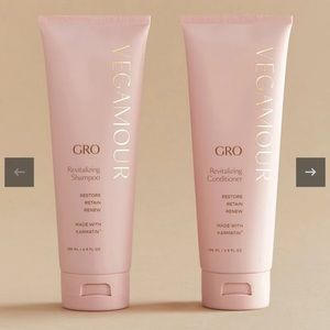 Vegamour hair growth shampoo and conditioner.